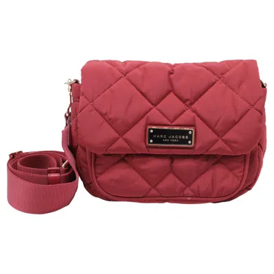 Pre-owned Marc Jacobs Quilted Utility Messenger Bag In Red Nylon
