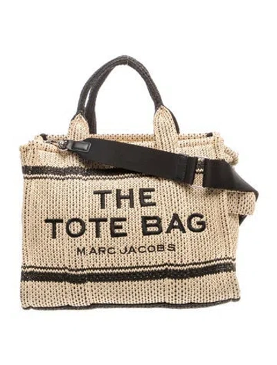 Pre-owned Marc Jacobs Raffia Tote In Neutrals