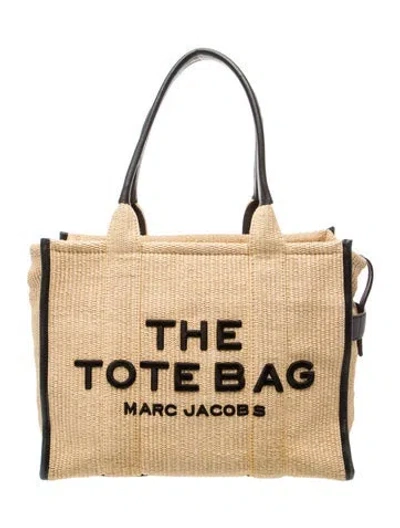 Pre-owned Marc Jacobs Raffia Tote In Neutrals