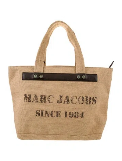 Pre-owned Marc Jacobs Raffia Tote W/ Tags In Neutral