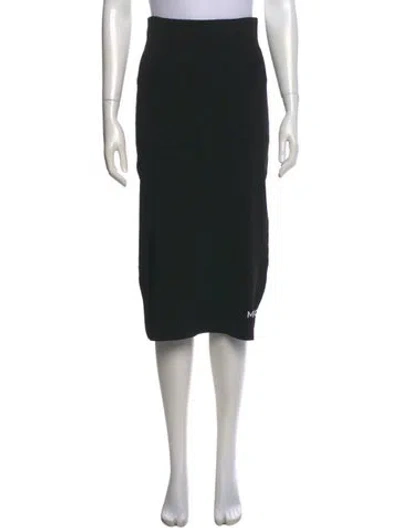 Pre-owned Marc Jacobs Raw-edge Trim Midi Length Skirt In Black