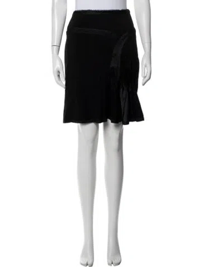 Pre-owned Marc Jacobs Raw-edge Trim Mini Skirt In Black