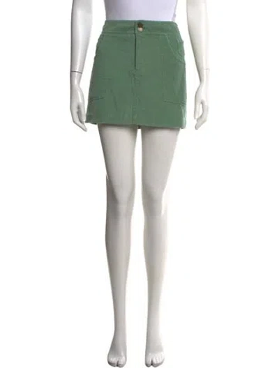 Pre-owned Marc Jacobs Raw-edge Trim Mini Skirt In Green