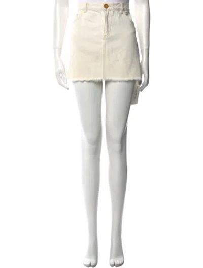 Pre-owned Marc Jacobs Raw-edge Trim Mini Skirt In Neutral