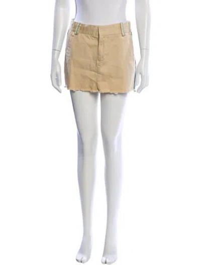 Pre-owned Marc Jacobs Raw-edge Trim Mini Skirt In Neutral