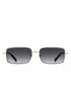 Marc Jacobs Eyewear Rectangle Frame Sunglasses In 金色