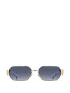 Marc Jacobs Rectangle Frame Sunglasses In Gold