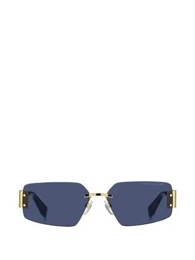 Marc Jacobs Rectangle-frame Sunglasses In Gold