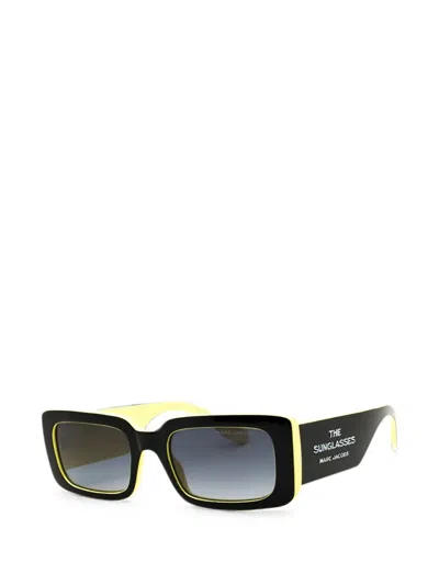 Marc Jacobs Rectangle-frame Sunglasses In Black