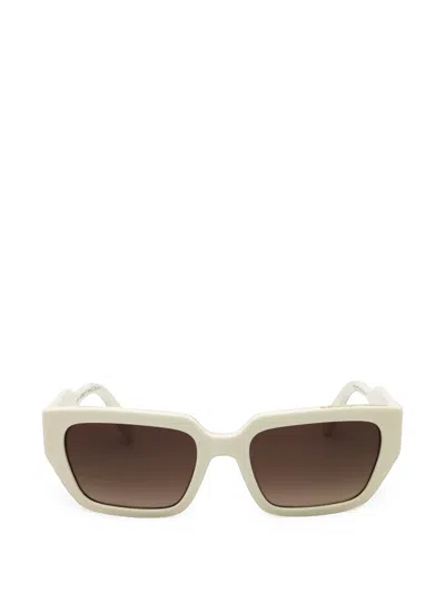 Marc Jacobs Rectangle-frame Sunglasses In Burgundy