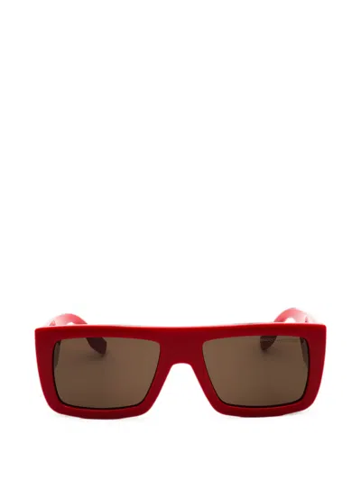 Marc Jacobs Rectangle-frame Sunglasses In Red