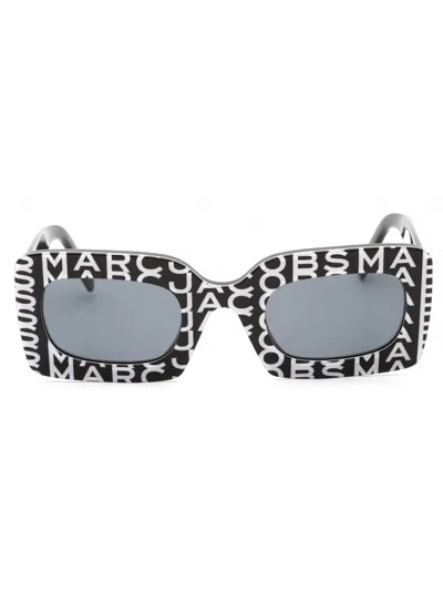 Marc Jacobs Rectangular Frame Sunglasses For Men In Blue