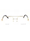 Marc Jacobs Rectangular Metal Men's Eyeglasses In Gold