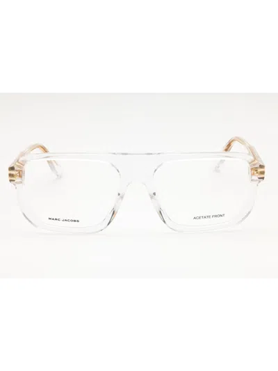 Marc Jacobs Rectangular Plastic Men's Eyeglasses In White