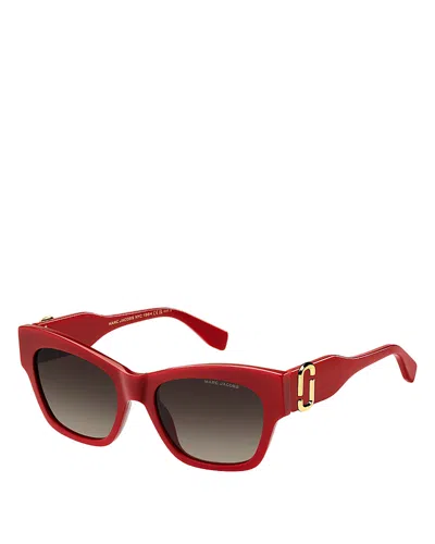Marc Jacobs Rectangular Sunglasses, 50mm In Red