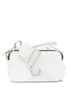 Marc Jacobs Rectangular White Leather Bag With Detachable Strap In White