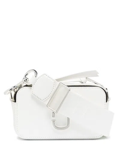 Marc Jacobs Rectangular White Leather Bag With Detachable Strap