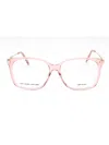 Marc Jacobs Rectangular Women's Eyeglasses Marc 562 In Pink