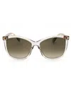 Marc Jacobs Rectangular Women's Gradient Sunglasses In Brown