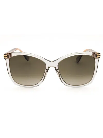 Marc Jacobs Rectangular Women's Gradient Sunglasses In Brown