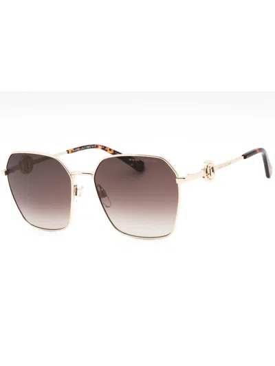 Marc Jacobs Rectangular Women's Sunglasses - Elegant Metal Frame Design In Gray