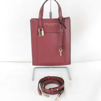 Pre-owned Marc Jacobs Red Color Wine Leather Shoulder Bag () In Red Color, Wine