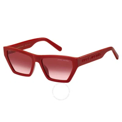 Marc Jacobs Red Gradient Cat Eye Ladies Sunglasses Marc 657/s 0c9a/tx 55