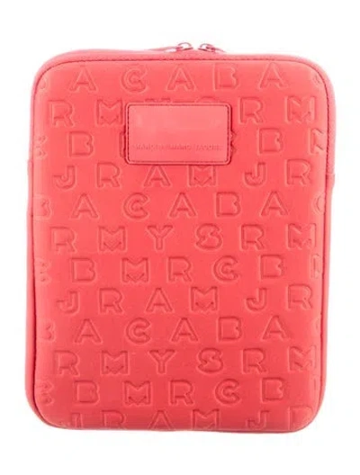 Pre-owned Marc Jacobs Red Suede Felt Cosmetic Bag