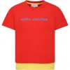 Marc Jacobs Kids' Logo Printed Cotton T-shirt In 레드