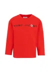 Marc Jacobs Red T-shirt For Girl With Logo In Red