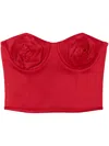 Marc Jacobs Red The Duchess Satin Rose Corset