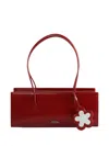 Marc Jacobs The Mirror Satchel Leather Shoulder Bag In Burgundy