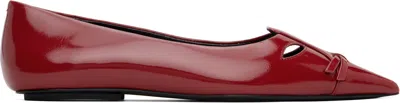 MARC JACOBS RED 'THE KAT' BALLERINA FLATS
