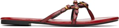 Marc Jacobs Red 'the Leather Kiki' Sandals