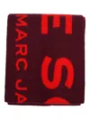 Marc Jacobs Red Wool Blend Fringed Scarf In Burgundy
