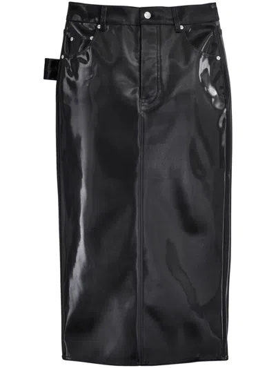 Marc Jacobs Reflective Midi Skirt In Black