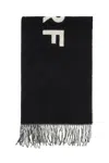 Marc Jacobs Reversible Logo Scarf In Black (black)