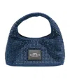 Marc Jacobs Textured Blue Shoulder Bag With Sparkling Embellishments In Blue