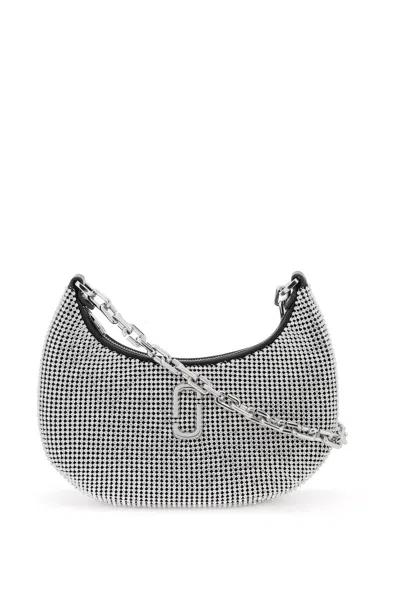 Marc Jacobs Rhinestone Small Curve Shoulder Bag In Crystals