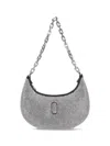 Marc Jacobs The Rhinestone Small Crystals Curve Shoulder Bag In Gray