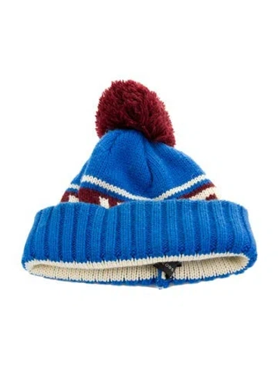 Pre-owned Marc Jacobs Rib Knit Beanie In Blue