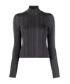 Marc Jacobs Monogram Knit Mockneck Sweater With Fitted Silhouette In Black