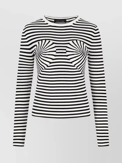 MARC JACOBS RIBBED STRIPED ROUND NECK KNITWEAR