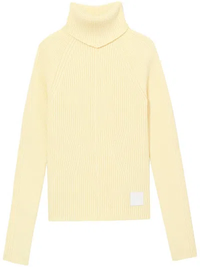 Marc Jacobs Ribbed-knit Turtleneck Jumper In Yellow