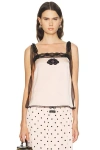 Marc Jacobs Ribbon Strap Top Blush In Pink
