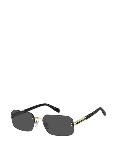Marc Jacobs Rimless Geometric Sunglasses In Gold
