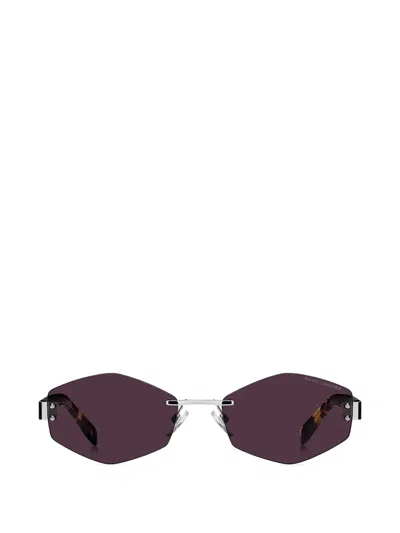 Marc Jacobs Rimless Geometric-frame Sunglasses In Silver