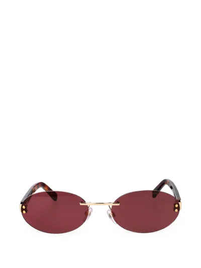 Marc Jacobs Rimless Oval-frame Sunglasses In Brown