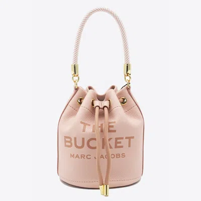 Marc Jacobs Rose Leather Bucket Bag In Pink