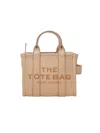 Marc Jacobs Rose Leather The Micro Tote Bag In Neutrals